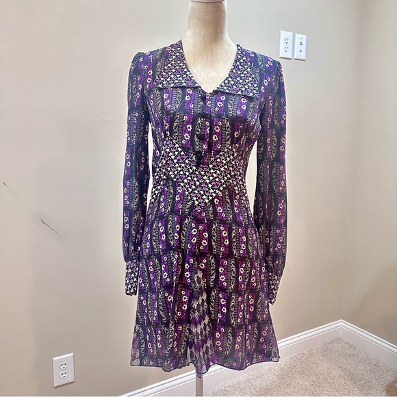 Anna Sui Silk Mini Dress - Picture 6 of 10